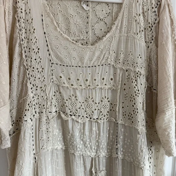 Magnolia Pearl Eyelet Cream Dress - Picture 2 of 7